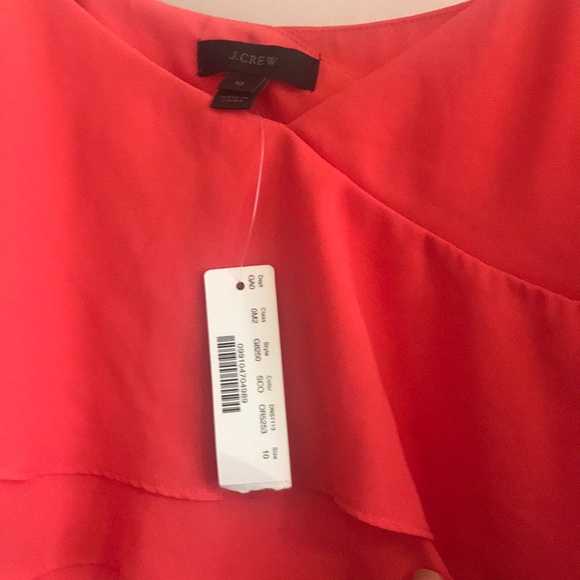 J. Crew Coral Ruffle Cami NWT - Picture 3 of 4